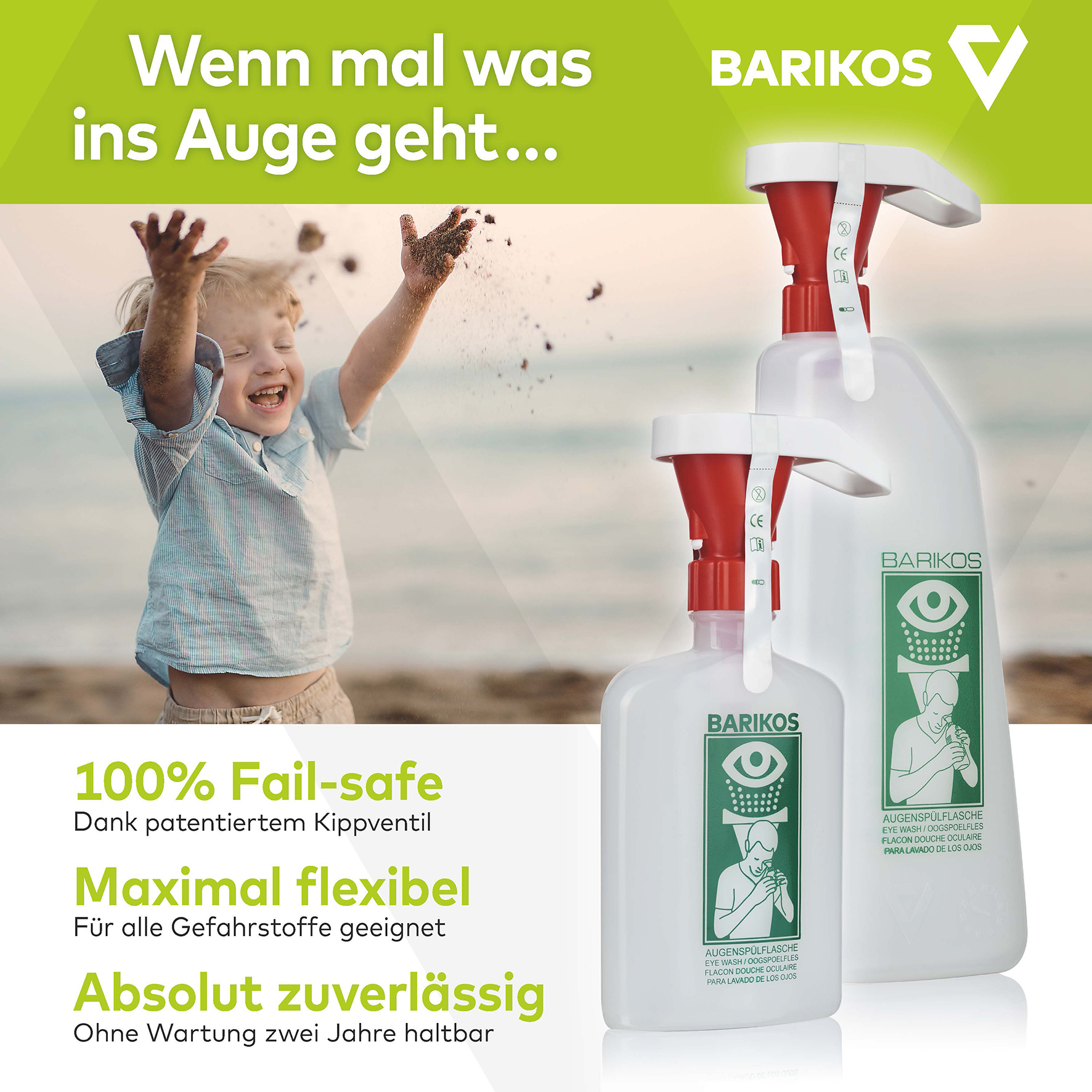 Anzeige BARIKOS mit spielendem Kind